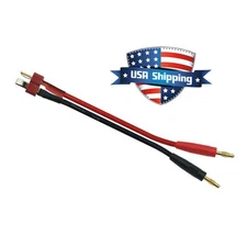 4mm Bullet to T-Connector (Deans Style) Charge Cable Wire for RC LiPO Battery