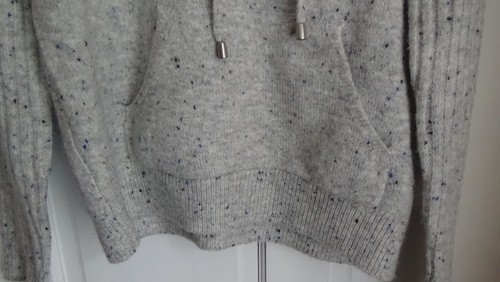 * NEW * ~ Marks and Spencer Grey Speckled Women's Pullover Hoodie M&S - Picture 2 of 7