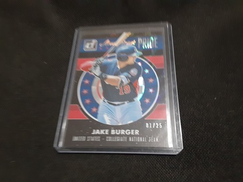 2017 Donruss American Pride Insert Jake Burger Black SSP Serial #'d 01/25 # AP-4 - Picture 3 of 4