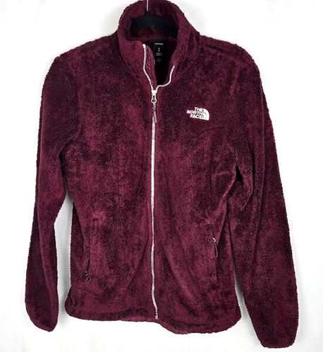The North Face Women's Small Sherpa Deep Pile Fleece Jacket Full Zip Burgundy