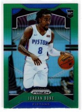 JORDAN BONE  PISTONS  RC  2019-20 PANINI PRIZM #291 - GREEN