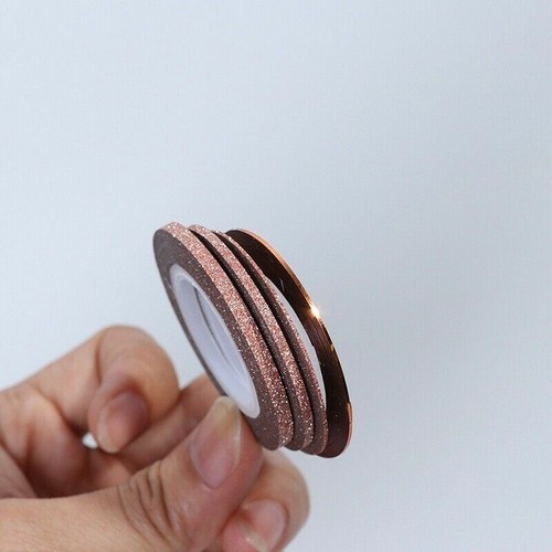 4 Rolls Rose Gold Nail Arts Striping Line 1/2/3mm Tape Stickers Decor Rose Gold - Picture 6 of 10