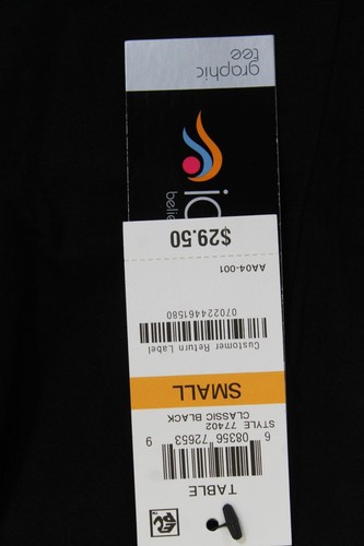 Womens Ideology Black Graphic T-Shirt Small Nwt - Picture 4 of 4