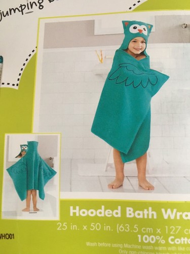 Jumping Beans “Ollie Owl” Hooded Beach/Bath Towel 25 X 50 Inches - NEW with Tags - Picture 5 of 10