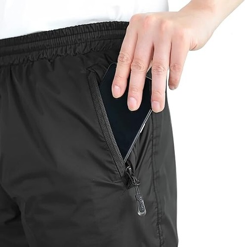 Men's Black Waterproof, Windproof Outdoor Pants Zip Pockets Size 30W X 34L - Picture 3 of 9