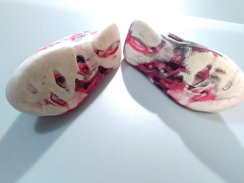foam style runner shoes, white red pink black, lightweight sports - Picture 9 of 12