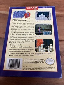 Nintendo NES Spiel Mega Man 3 Modul original Schuber Verpackung Anleitung USA