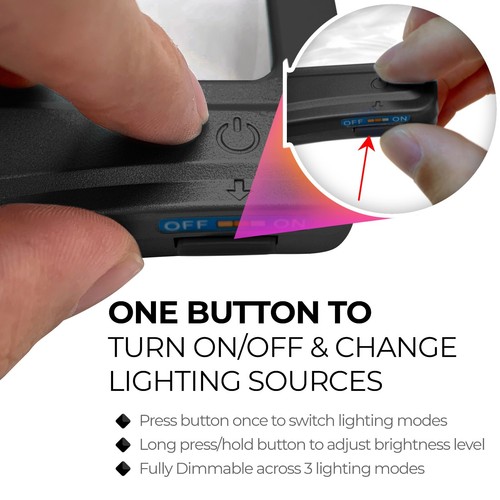 5X LED Page Magnifier with Detachable HandsFree Stand for Reading Fine Print - Picture 7 of 45