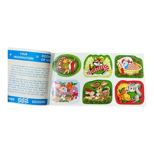 Vintage EUREKA Creature Animal Greetings CHRISTMAS SEALS STICKERS 36 In Booklet - Picture 3 of 3