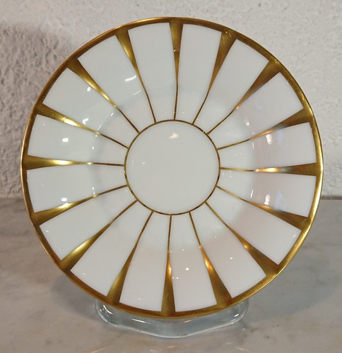 Fürstenberg Grecque Athena Kaffeeuntertasse Teeuntertasse Porzellan Goldlinie