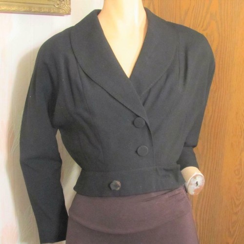 40S TAILORED BY MONDROW BLACK CROP FITTED JACKET S