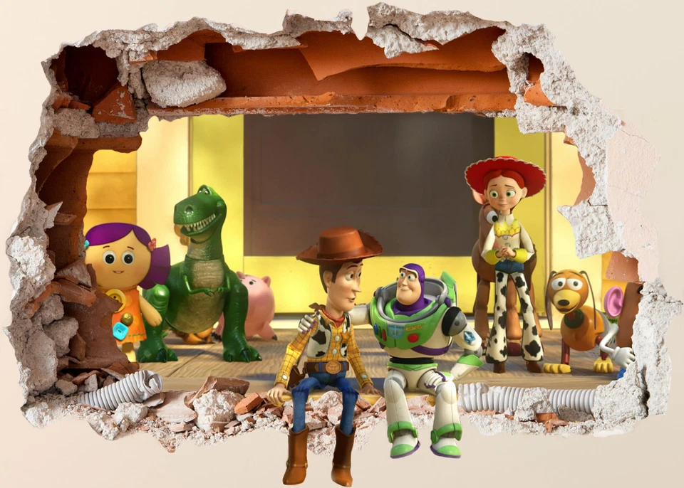 TOY STORY WALL STICKER 3D BOYS GIRLS BEDROOM VINYL WALL ART DECAL - Image 2 of 3