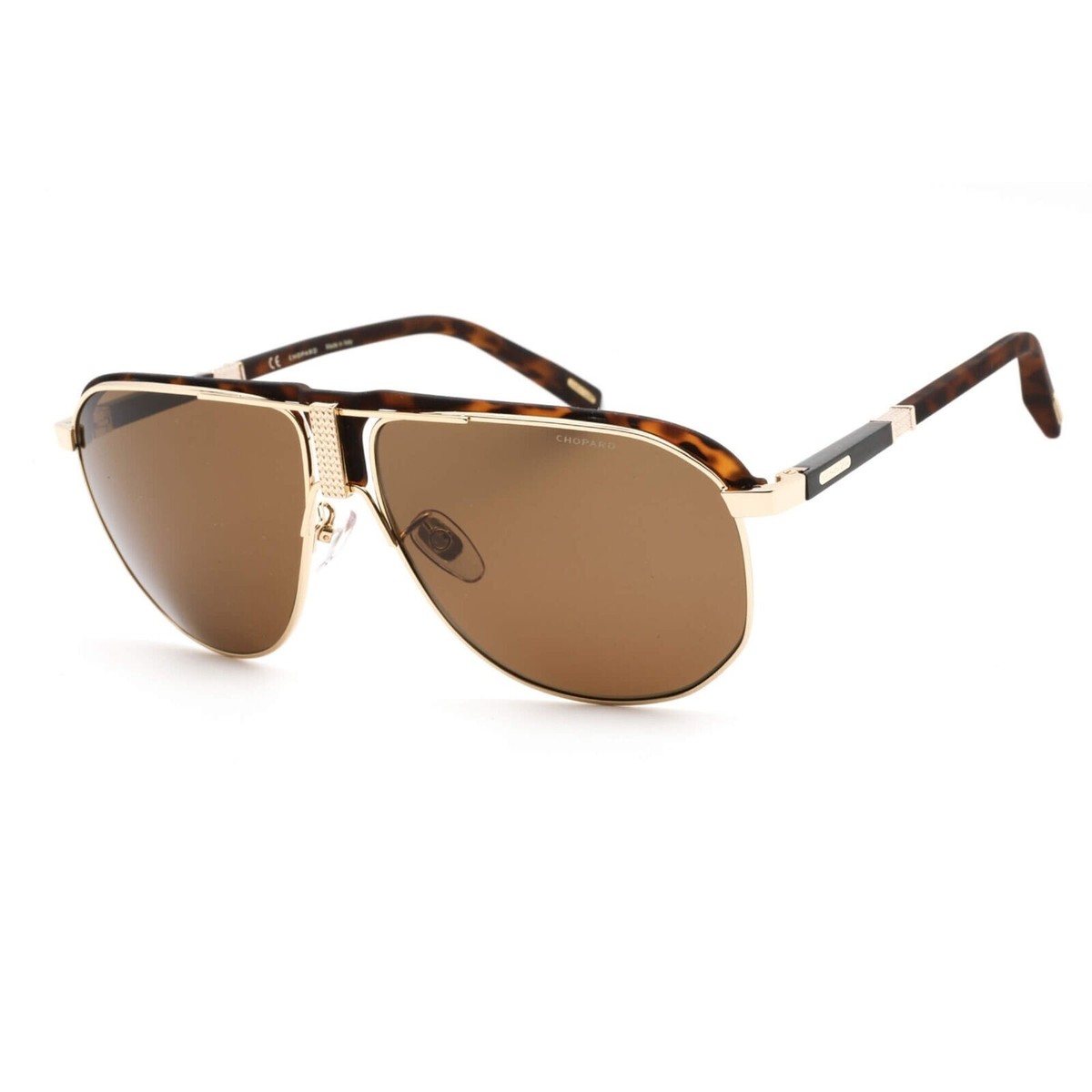 Chopard Sunglasses Shiny Rose Gold Havana Carbon Fiber Polarized