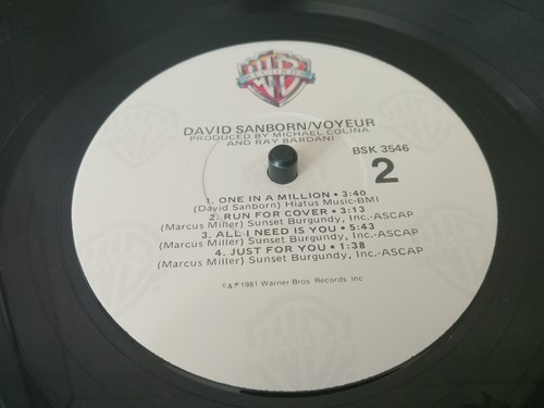 David Sanborn - Voyeur - Vinyl 1981 Warner Bros Records - BSK3546 - Jazz Rock - Picture 14 of 14