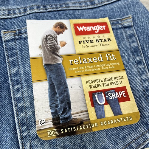 Neu Wrangler Jeans RELAXED FIT Herren Reißverschluss Hosenschlitz gerades Bein Größe 34x34. MB6 - Bild 5 von 8