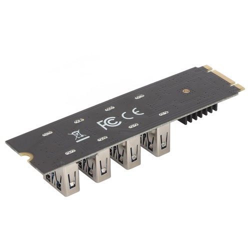 M.2 NVME To PCIE 1X Riser Card M.2 NVME To 4 Ports PCIE 1X USB 3.0 Heat Diss Fit - Picture 2 of 22