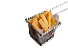 Display Faux Food Prop Steak Fries In Basket New