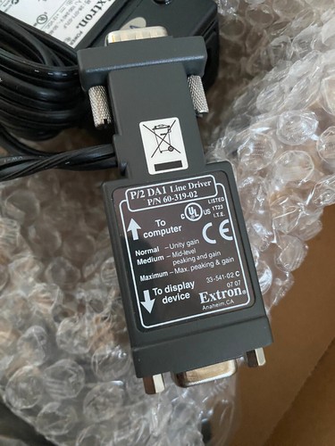 Controlador de línea Extron P/2 DA1 60-319-02 VGA ""The Peaker"" con adaptador de CA 28-071-07LF - Imagen 3 de 6