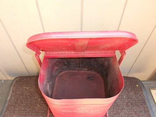 ¡¡BOTE DE BASURA ANTIGUO DE METAL PROTECTOSEAL CHICAGO GASOLINERA!! C84 - Imagen 4 de 14