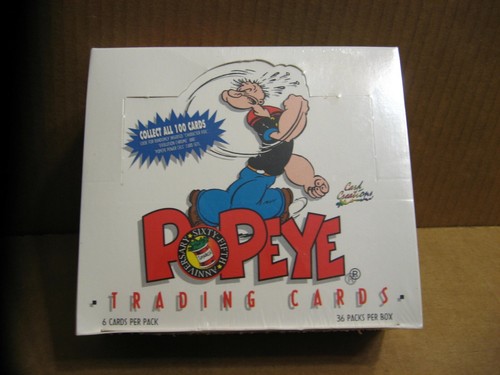 1994 Popeye Sealed Trading Cards Box 36 Packs 65th Anniversary Card Creations
