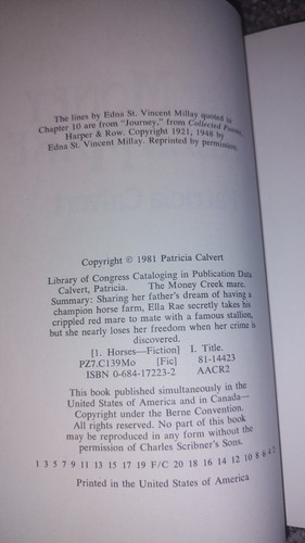 Patricia Calvert The The Money Creek Mare 1981 HCDJ - Picture 9 of 14