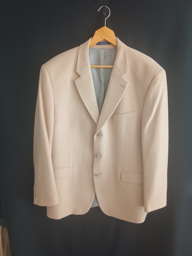 Blazer Chaqueta Deportiva Ralph Lauren Beige 100% Cabello Camel 3 Botones 46R - Imagen 4 de 17
