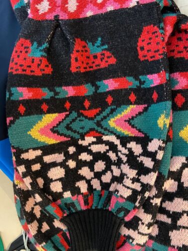 NEW FARM RIO Crazy Mix Jacquard V Neck Oversized Cardigan Sz S/M - Multicolor - Picture 4 of 9