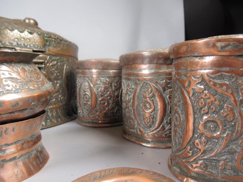 antique copper Indian Pandan Betel Nut Chapati Box Lockable and contents full - Picture 19 of 21