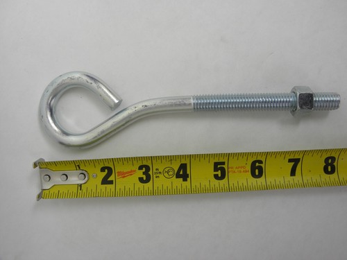 10, 25, 40, 100, 1000 pcs Zinc Steel Eye Bolts w/ Nuts 1/2-13 x 8" (4" Thread) - Bild 3 von 7