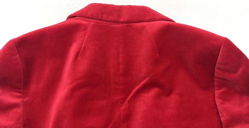 TALBOTS 100% COTTON VELVET BLAZER JACKET RED WOMENS SZ 10 LINED, FLAP POCKET - Picture 16 of 19