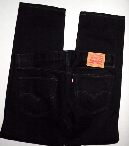 NUEVO SIN ETIQUETAS LEVIS RED TAB 505 NEGRO VAQUERO HOMBRE 36 X 30 T987