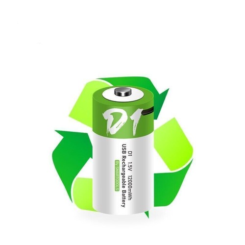 12000mAh USB D Size Lithium Rechargeable Battery 1.5V Fast Charger Type C Cable - Picture 19 of 19