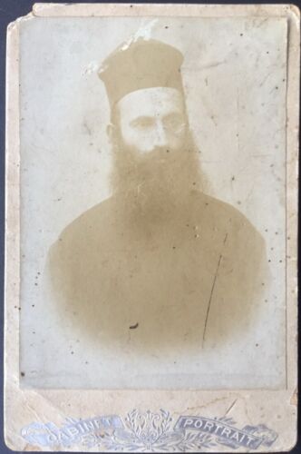 Osmanische Scutari griechischer religiöser Mann Anfang 1900 Kabinettfoto