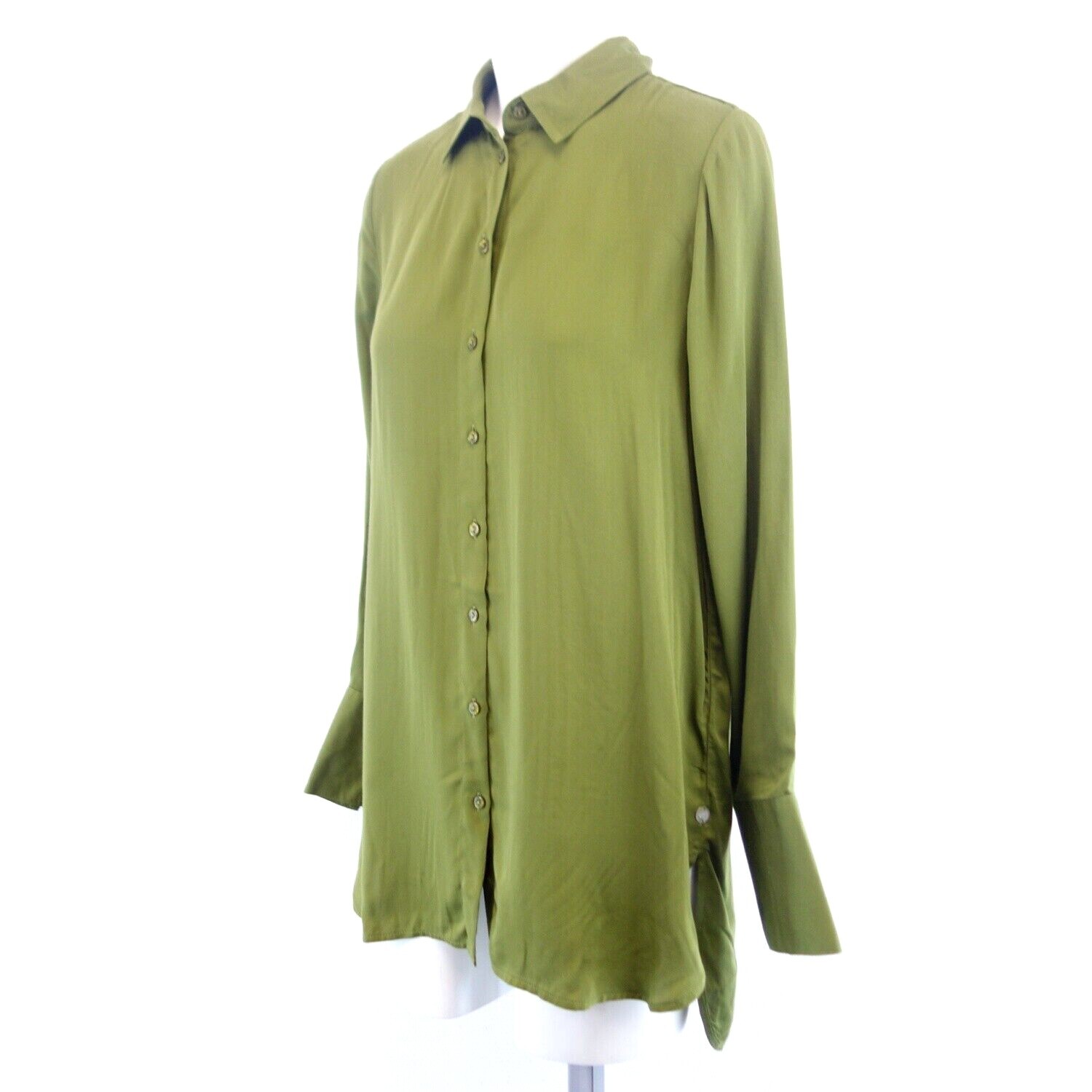 Блузка Damen Bluse MILANO Италия, туника Lange Oberteil, рубашка Grün 36 из вискозы Neu