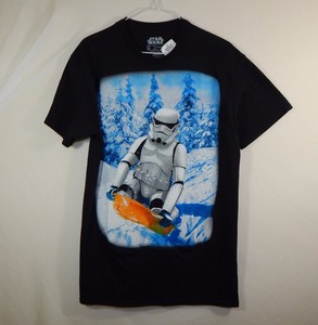 NWT-Star-Wars-George-Lucas-Storm-Trooper-Funny-Christmas-T-Shirt-Black-MEDIUM