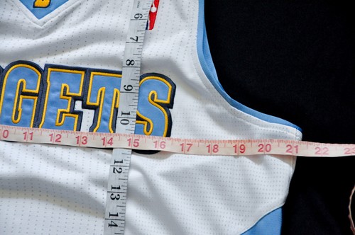 Denver Nuggets Adidas Jersey REV30 Pro Cut Sewn BLANK NBA Carmelo Jokic Men L+2 - Picture 15 of 15