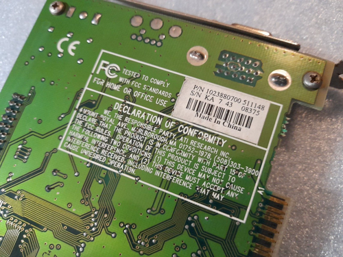 Ati 3D Rage II+DVD 2MB 64-bit PCI - Picture 13 of 13