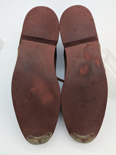 Florsheim - Brown Tan Suede Leather Saddle Shoes Casual Oxfords - Men's Size 11B - Picture 7 of 8