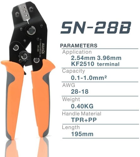 IWISS SN-28B/48B/58B/01BM/03BM/2546B/2549/SN-05B para crimpadora de abrazadera Dupont Jst - Imagen 3 de 20