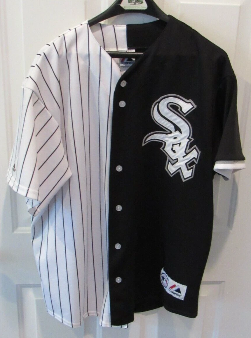 Gray Majestic Chicago White Sox Sewn Blank Back Baseball Jersey S Mens VGC