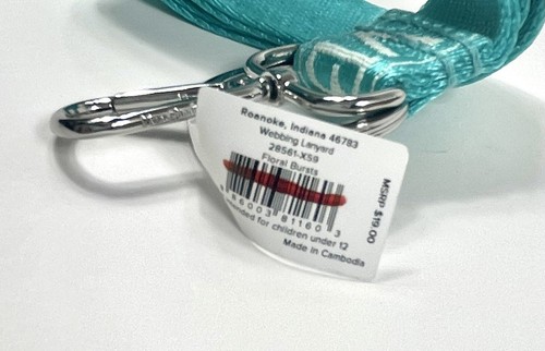 Vera Bradley Webbing Lanyard Floral Bursts NWT - Picture 3 of 5