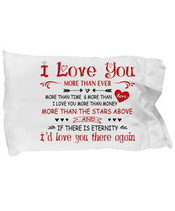 I Love You More Pillow Case Cover Girlfriend Pillowcase Decorative