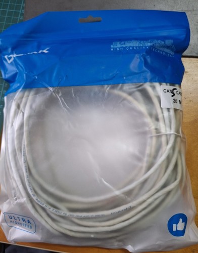 Used *WORKING CONDITION * 20 Meters CAT5 Ethernet Cable For LAN Networking RJ45 - Picture 3 of 4