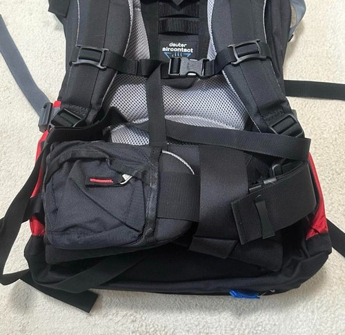 Mochila grande Deuter Aircontact serie 45+10 negra x fuego 33385-753 rara nueva - Imagen 8 de 8