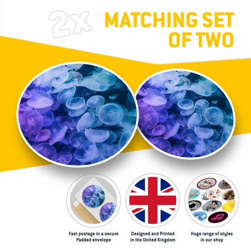2 x Vinyl Stickers 25cm - Purple Blue Jellyfish Swarm Cool Gift #14434 - Bild 2 von 9