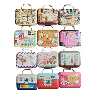 Cute Dollhouse Miniature Metal Luggage Box Suitcase Dolls Mini Accessory CL U4V5