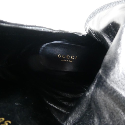 Gucci Boots Heel Studs Suede Black EU36.5/US6.5 31027c - Picture 11 of 24