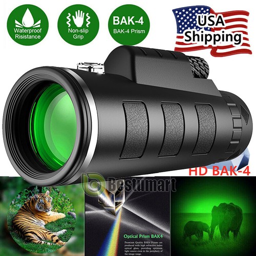 80X100/30X60/10-300X40 Monocular Day/Night BK-4 Telescopes Waterproof Binoculars - Picture 57 of 94