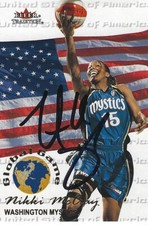 NIKKI MCCRAY Washington Mystics WNBA Basketball SIGNED Card TENNESSEE LADY VOLS