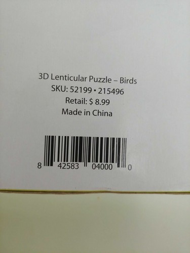 3D Puzzle 100 Piece Wild Birds - Picture 7 of 9